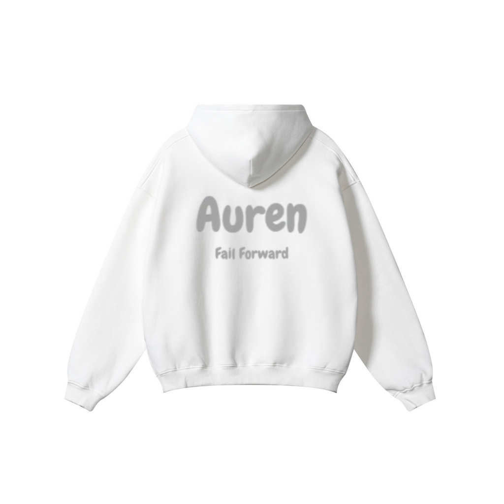 345GSM Men's Solid Color Pullover Hoodie White